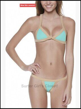 Two Piece Over The Shoulder Triangle Bandage Bikini Set